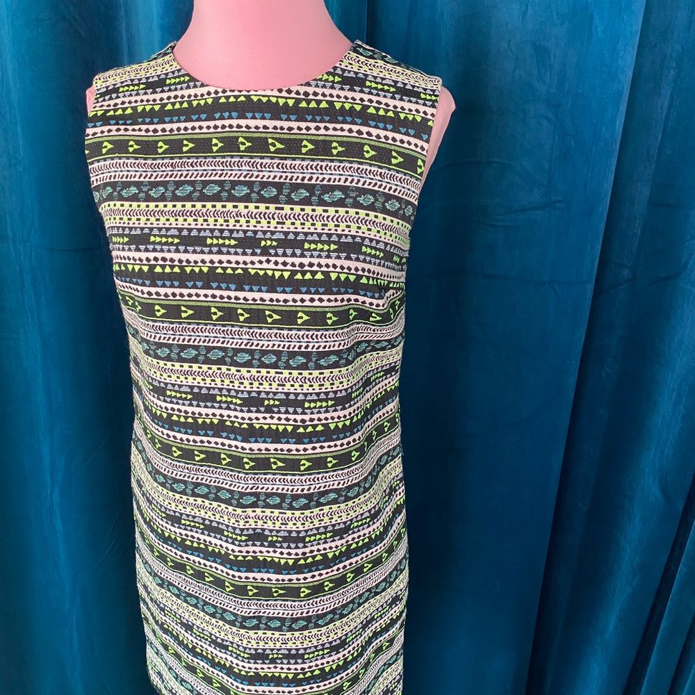 Cynthia Steffe Courtney Sleeveless Shift Dress Surf Teal - Picture 4 of 12